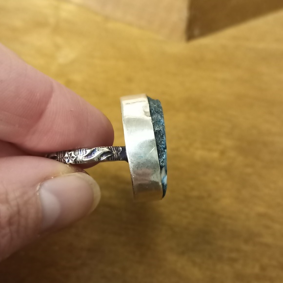 Blue Solar Quartz ring, sz 9.25 - Picture 4 of 5